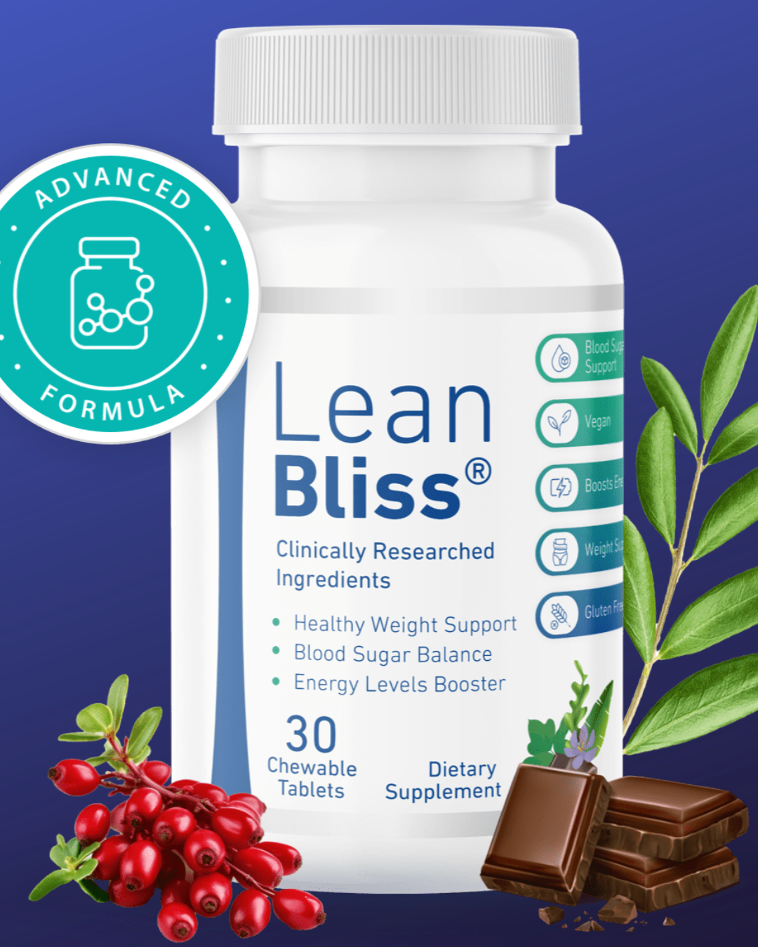 LeanBliss chewable supplement bottle